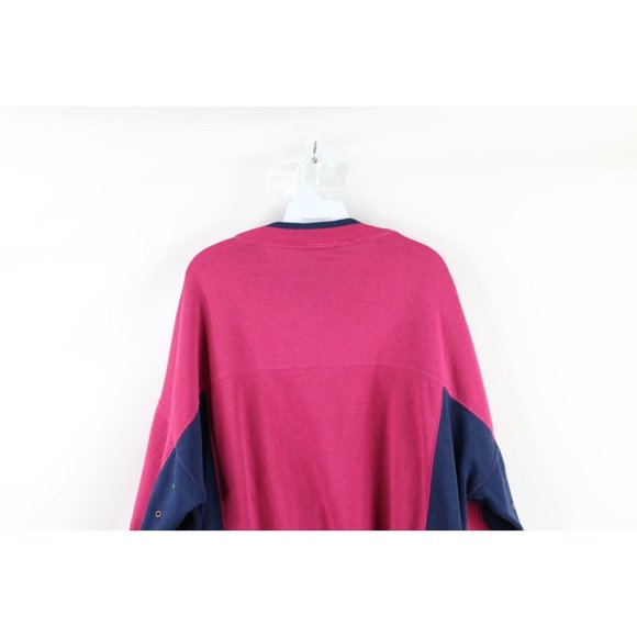 Vintage 90s Adidas Mens XL Faded Boxy Fit Spell Out Crewneck Sweatshirt Magenta - Picture 8 of 9